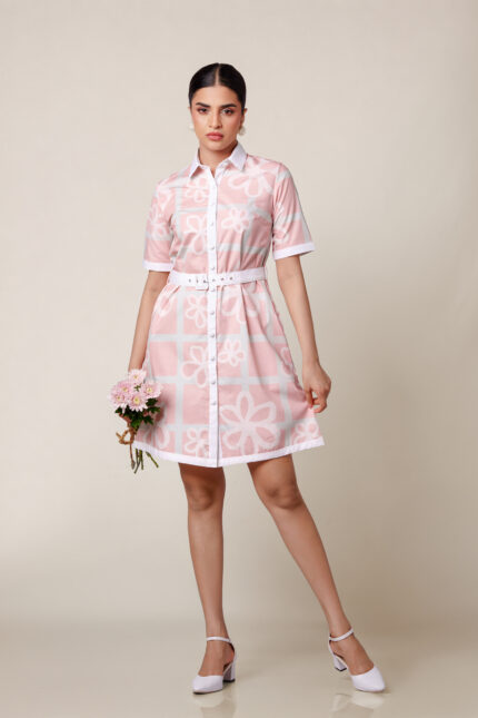 Rose Bloom Mini Dress