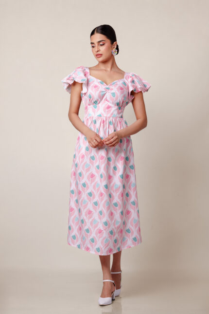 Blush Tulip Midi Dress